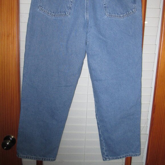 L.L. Bean Flannel Lined Jeans Women's 16 Petite 100% Cotton Vintage - Picture 7 of 9